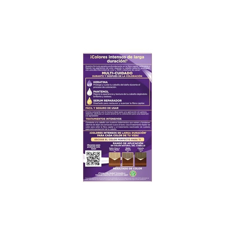 Palette Tinte para cabello Color Creme Rubio Chocolate Cobrizo 7-764,