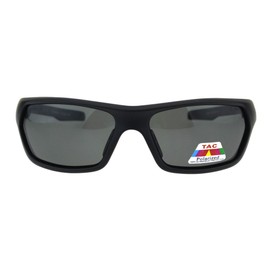 PASTL Tac Polarized Sunglasses Mens Wrap Around Rectangular Biker Fashion Matte Black