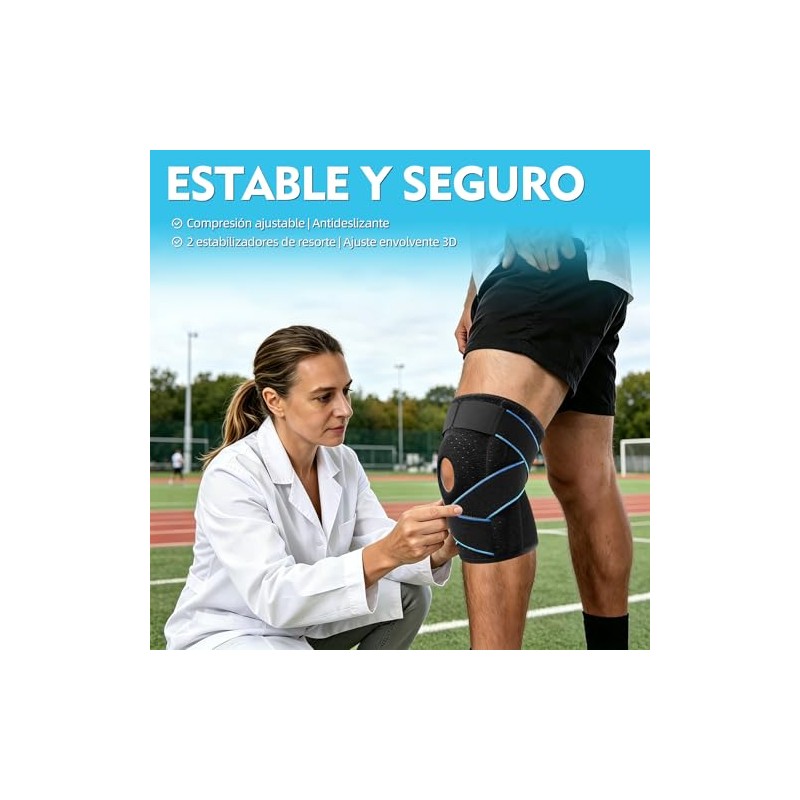 Rodilleras Ortopedicas de Compresión, 2 Piezas Rodilleras Gym, Azul