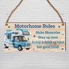 "Motorhome Rules" Sign - Fun and Playful Plaque for RV