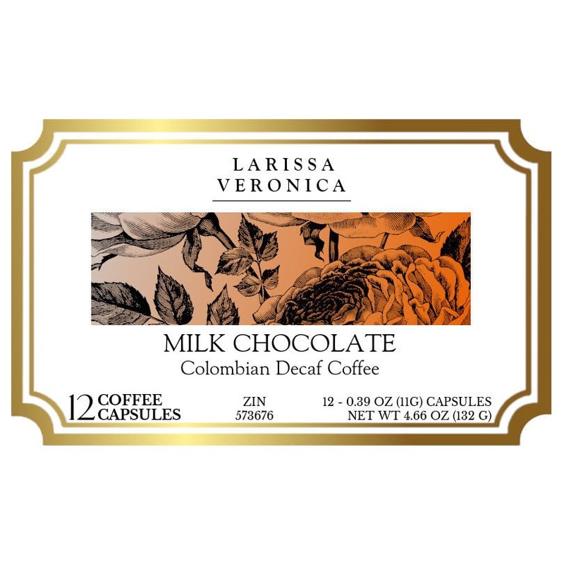 Milk Chocolate Colombian Decaf Coffee (Single Serve K-Cup Pods) (Gourmet,