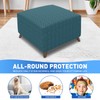 MAXIJIN Jacquard Ottoman Cover Slipcovers Folding Storage Stool Furniture Protector