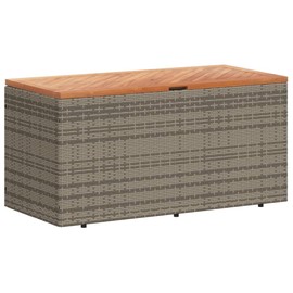 Udorich Maximize Outdoor Storage with Rattan Garden Box, Weather-Resistant with Water-Resistant Bag, Versatile Bench and Storage Solution, Gray and Brown