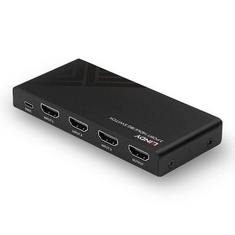 LINDY 38232 - HDMI 18G Switch, 3 Ports - Choose