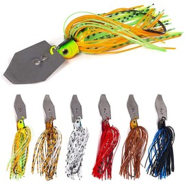 Fishing Lures, 6Pcs 10cm 11g Bladed Jig Fishing Lures Multi Color Fishing Jigs for Bass Trout Walleye (6 Color Set)