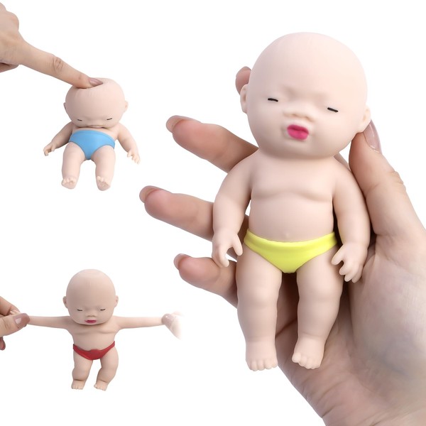 Ugly Babies Squishy Baby Cute Toy Stress Relief Relief Doll Toy for Children Mind Release Squeeze Present for Children and Adults Yellow