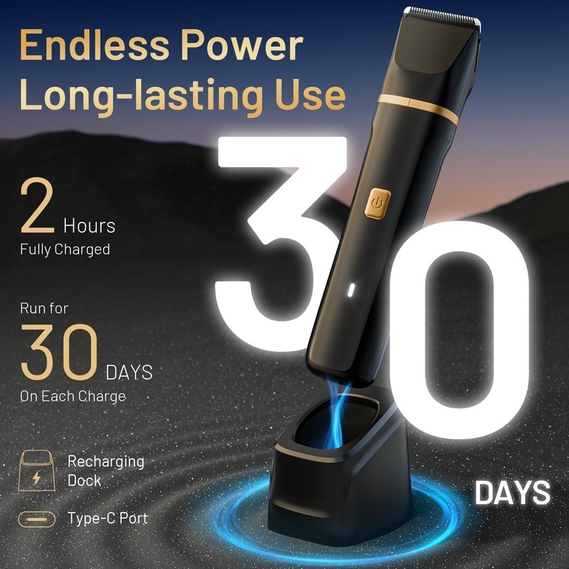 Electric Razor for Men, IPX7 Waterproof Versatile Shaver for Temple,