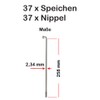 Nirosta 2.34 mm Reinforced Spokes 258 mm Including Brass Spoke