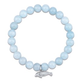 Manatee Manatee barcelet Gifts Summer Jewelry Beach Jewelry Nautical Jewelry for Women Sea Glass Jewelry beach jewelry Manatee Charm Animal Bracelet Animal Gift (Blue Manatee)
