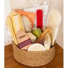 AURAMSOUR 1 Set Skin Care Set Cleaning Tools Bath Accessories Set Body Exfoliating Set Bath Shower Set Body Scrubber Bath Brush Bath Set Toiletries Large Rope Loofah Set