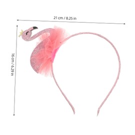 Totority Flamingo Headband Airplane Lamp Decoration Wide-edged Headband Prop Headband Hawaiian Headdress Glitter Headband Hair Headband Headdress Summer Headband Pink Plastic