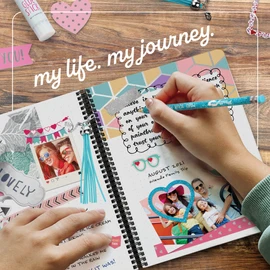 DIY Journal Kit for Girls - Great Gift for 8-14 Year Old Girl - Cool Birthday Gifts Ideas for Teen Age Girls - Fun, Cute Art & Crafts Stuff for Tween & Teenage Kids - Scrapbook & Diary Supplies Set