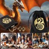 Mini DND Dice Set with Steampunk Dragon Pocket Watch Case,