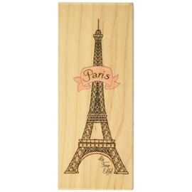 Inkadinkado Eiffel Tower Paris Wood Stamp for Arts and Crafts, 4.75'' W x 2'' L