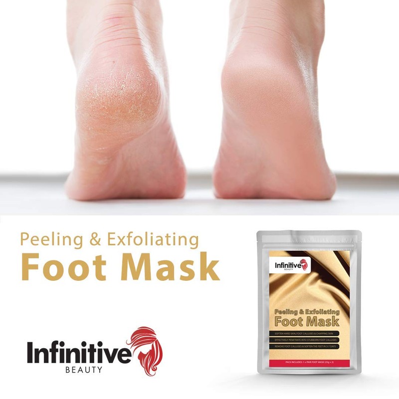 2 Pairs Foot Peeling Foot Mask - Exfoliating Socks and