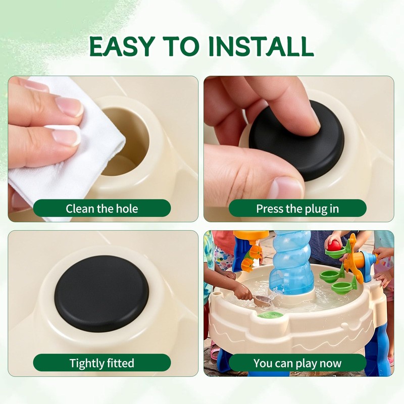 3Pcs Water Table Plug Compatible with Little Tikes, Leak-Proof Seal