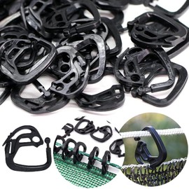 Wopanxye Shade Cloth Heavy Duty Lock Grip, 30pcs Sun Shade Cloth Plastic Clips Windproof Awning Clamp Grip, Greenhouse Shade Cloth Fix Clamp Tent Clips Accessory for Patio Garden Netting Film Net