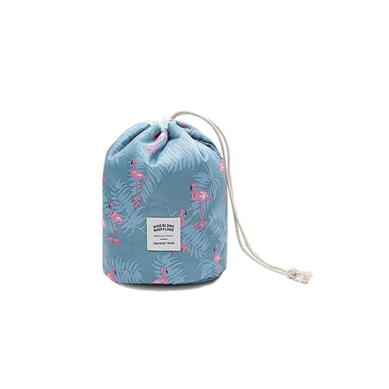 Makeup Bags for Women, Waterproof Round Travel Drawstring Make Up