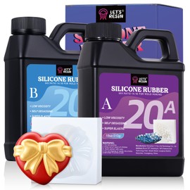 LET'S RESIN LET'S RESIN Silicone Rubber Mold Making Kit 36oz, Flexible & Bubble Free Silicone Mold Making, 20A Translucent & Fast Cure Liquid Silicone for Casting Resin Mold, Soap Mold, Candle Mold, 3D Mold