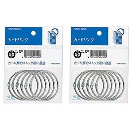 Kokuyo Card Ring, No. 60, 2 Bags (Total of 12 Pieces), Inner Diameter: 2.0 inches (50 mm), Phosphorus-B160