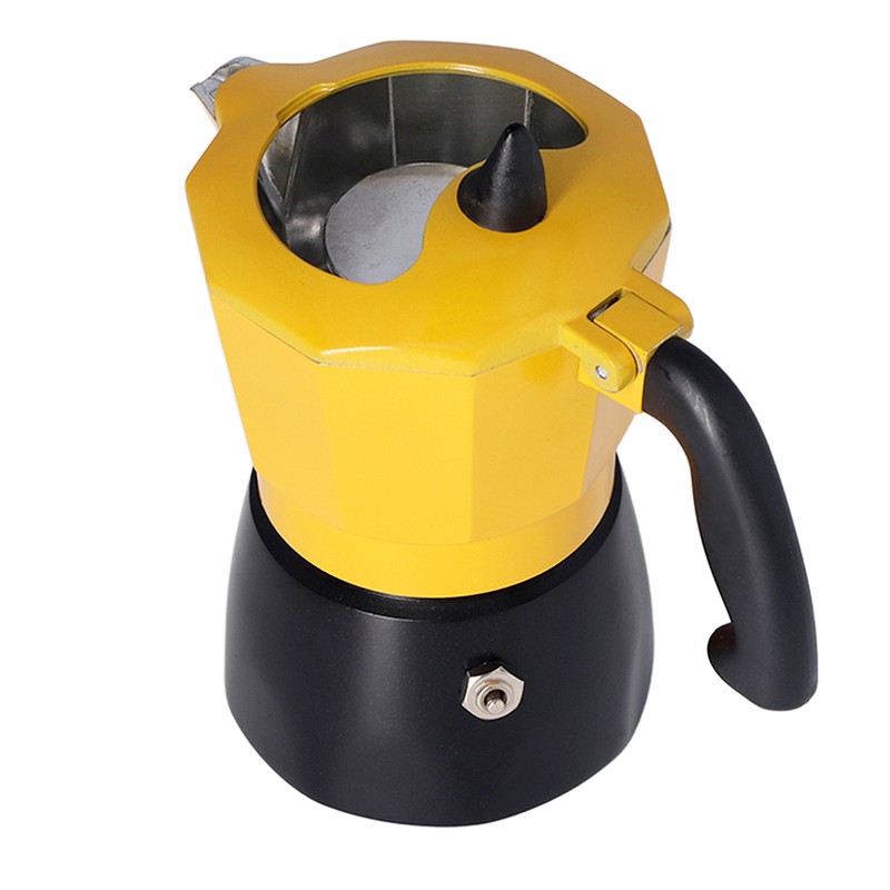 2 Cup 100ML Moka Coffee Pot Single Valve Aluminum Coffee