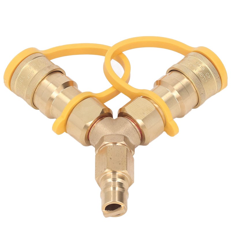 Y Splitter Gas Quick Connect Adapter for Grills Generators Patio