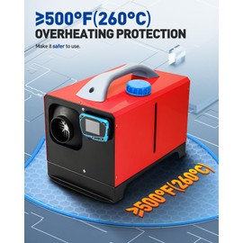 KAC Diesel Heater 5KW All-in-One Diesel Air Heater,5L Tank Parking Heater with Remote Control and LCD Screen,Fast Heating for Truck RV Trailer Camper Van Boat and Indoors