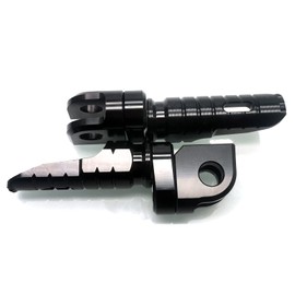 MZS Motorcycle Foot Pegs, Double Adjustable Front Rider Footpegs Footrest Rest Pedal Black Compatible with EX250 EX300 EX400 EX650 Z125 Z400 Z650 Z750 Z800 Z900 Z900RS Z1000 Z1000SX ZX6R ZX10R ZX14R