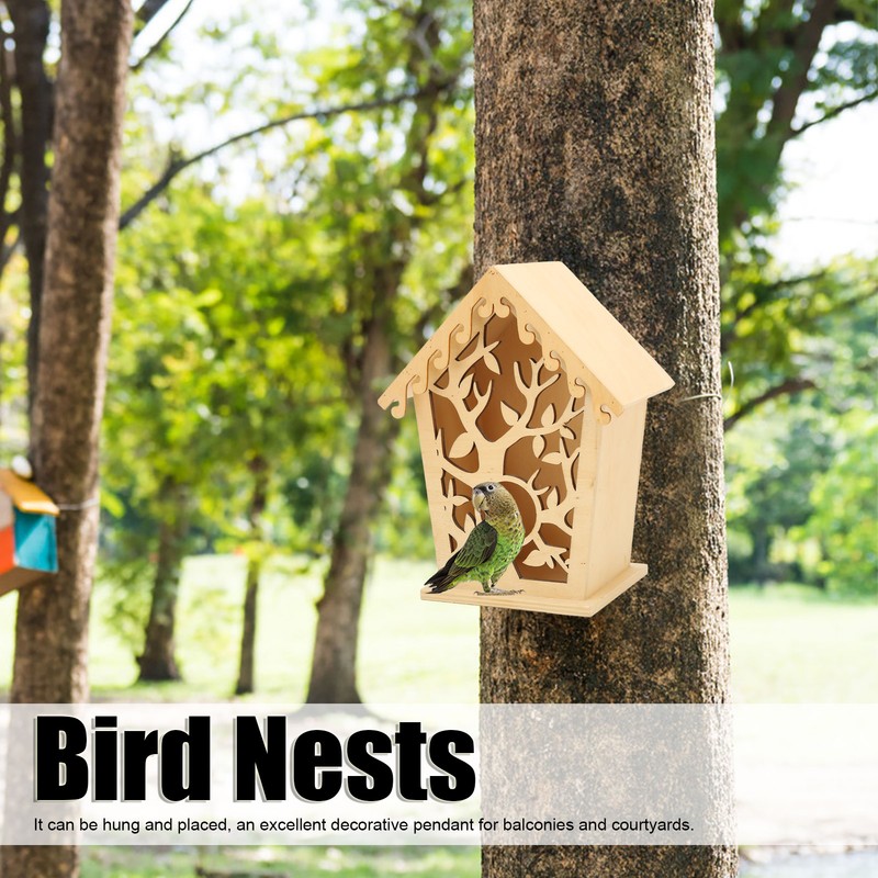 Bird Nests Hollow Tree Leaves Patterns Bird House Bird Cage