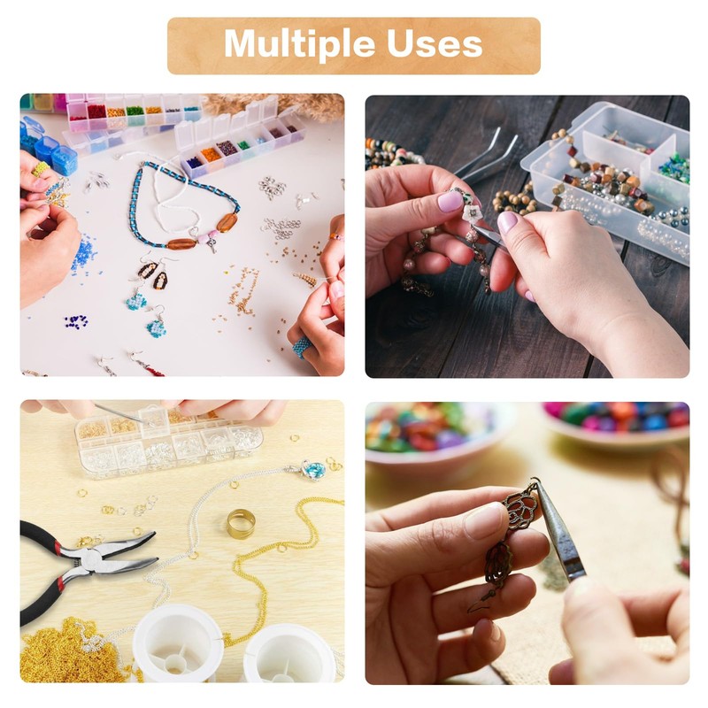 1440 Pcs Jump Rings for Jewelry Making Kits, Silver Gold