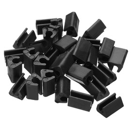 PATIKIL Kitchen Sink Rack Feet, 30 Pack 6mm ID Plastic Sink Protective Replacement Feet Wire Bumpers Protector for Kitchen Sink Grid, Black