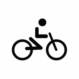 (2x) Cycling - Biking - Sticker #2 - Decal - Black - Die Cut
