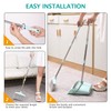 XXXFLOWER Broom and Dustpan Set with Cleaning Teeth, 55" Long