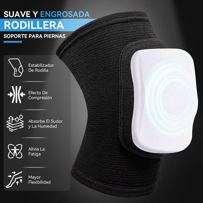 2PCS Rodilleras Deportivas, Rodilleras Para Con Esponja Engrosada