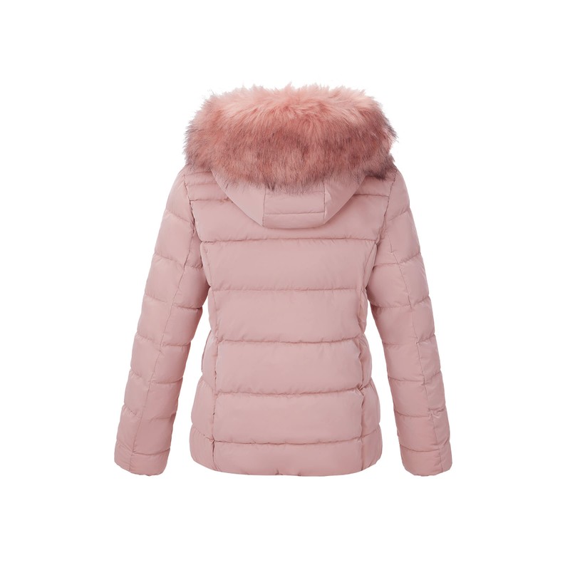 Bellivera Women's Puffer Jacket Warm Coat Hooded with Fur Collar