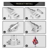 Trichtu Mount Motorcycle Flag Pole Luggage Rack Mount Fit For