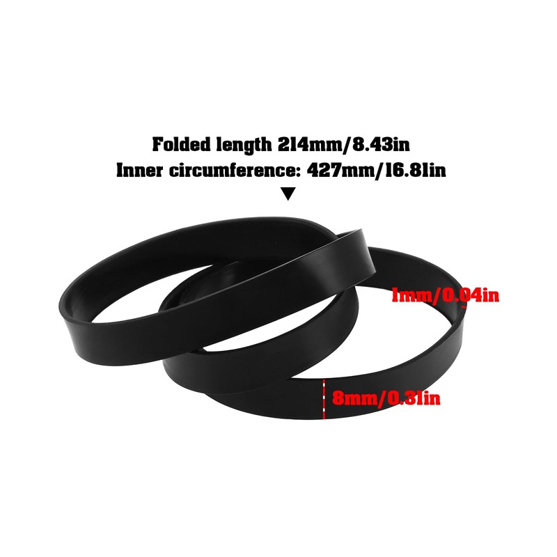 Briny River 2pcs Open Reel Tape Machines Capstan Belt 214x8x1mm