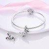 Parmuz charms for bracelet sterling silver love heart travel Bead