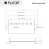 FLEOR Alnico 5 Gitarre Humbucker Pickup 4-Drähte 14-15K Bridge Pickup