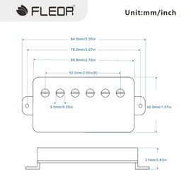 FLEOR Alnico 5 Gitarre Humbucker Pickup 4-Drähte 14-15K Bridge Pickup Fit LP Gitarre Teil