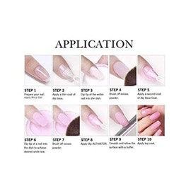 Tori Mika Pyramid Dip Liquid Set Powder Nail Kit Starter - Base Coat, Activator, Top Coat, Work with Acrylic and Dipping Powder French Manicure Art DIY Professional Salon (SET 3 DIP LIQUID)