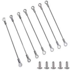 10pcs Cabinet Door Restraint,Cupboard Door Protector Hinge Limiter, Door Hinge Limiter Stainless Steel Restraint Cable (6 Inch)