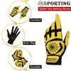 Spidergrip Nonslip Batting Gloves (Yellow Black, M)
