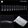 KADS 120PCS Clear Full Cover Dual Nail System Form UV