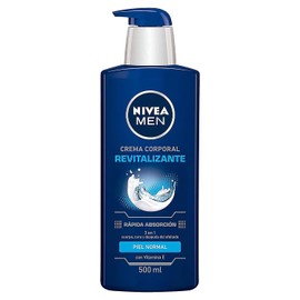 NIVEA MEN Crema Corporal Humectante Revitalizante, 500 ml | Hidratación Profunda y Energizante para hombre