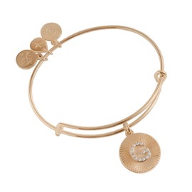 Alex and Ani Initial G Pave Starburst Texture Bangle