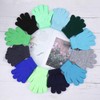 QKURT 12 Pairs of Gloves for Children, Full Finger Knitted