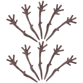 Alasum Artificial Antler Dried Tree Branches 100pcs Plastic Plant Twigs Mini Christmas Deer Horn Decorative Dry Branch 3inch DIY Snowman Arms Crafts Manzanita Branches