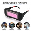 Professional Solar Energy Auto Darkening Welding Safety Goggles Anti-glare Ultraviolet