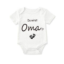 Glimnerize Pregnancy Proclamation Baby Proclamation Baby Bodysuit Offspring Announcement Gift Gender Reveal Newborn You Will Be Grandma and Grandpa, A3-Grandma